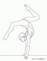 Coloring Gymnastics Pages Printable Cartwheel Popular Library Clipart Coloringhome sketch template