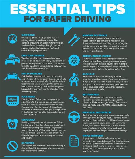 stay safe while on the road by following this safe driving tips sheet