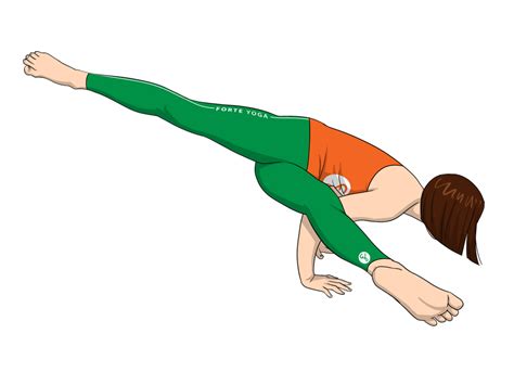 twisted  legged arm balance yoga pose forte yoga