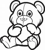 Bear Valentine Coloring Pages Teddy Printable Getcolorings sketch template
