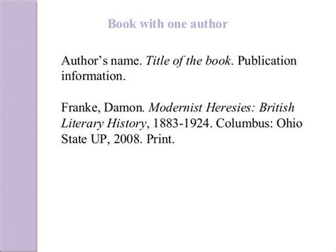 Mla Bibliography More Than One Author Interviews