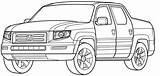 Honda Coloring Ridgeline Truck Pages Rtl sketch template