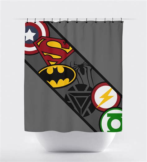 Superhero Shower Curtain Super Hero Shower Curtain Shower