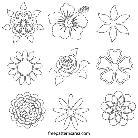 flower stencil designs freepatternsarea flower stencil patterns