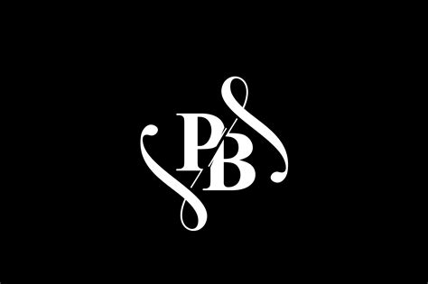pb monogram logo design   vectorseller thehungryjpeg
