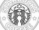 Coloring Logo Starbucks Pages Printable Template Sketchite sketch template