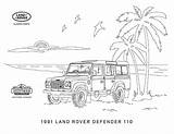 Rover Land Defender Coloring Print Book sketch template