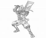 Yoshimitsu Tekken Tag Character Tournament Coloring Pages sketch template