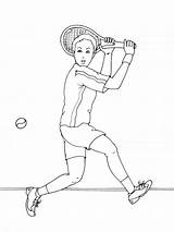 Tenis Dibujos Tenista Kolorowanki Coloriages Futbol Jugar Tennisman Dzieci sketch template