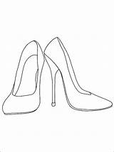 Coloring Heels Pages Printable Fashion High Shoe Sketches Van Books 1coloring Heel Shoes Schoenen Drawing Afkomstig sketch template