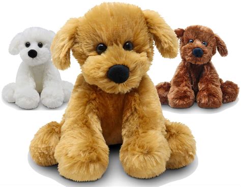 fluffuns puppy dog stuffed animals brown golden white  inches stuffed