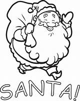 Santa Coloring Claus Printable Kids sketch template