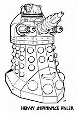 Dalek Who Doctor Coloring Pages Heavy Drawing Colouring Tardis Duty Shows Tv Daleks Getdrawings Printable Micks Eclectic Drawings Variants Searches sketch template