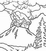 Coloring Pages Disasters Active Volcano Coloringpagesonly Fire Tsunami Kids sketch template