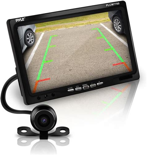pyle backup rear view car camera screen monitor system parking reverse safety distance scale
