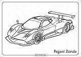 Pagani Zonda Printable A4 sketch template
