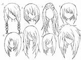 Anime Hair Female Drawing Hairstyles Girl Draw Manga Drawings Deviantart Hairstyle Styles Reference Random Boy Side Style Cartoon Base Long sketch template