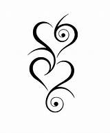 Heart Tattoo Tribal Hearts Tattoos Drawings Swirl Designs Small Symbol Line Drawing Clip Cliparts Clipart Deviantart Two Double Cool Batman sketch template