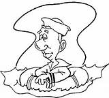 Seemann Coloring Ausmalbild Sailor Marineros Trauriger Kategorien sketch template