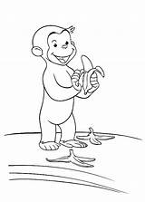 Curious Affe Affen Neugierige Kinderserien Malen Malvorlagen Littering Kleine Zeichentrick Ausmalbildermalvorlagen Ausdrucken Besuchen sketch template