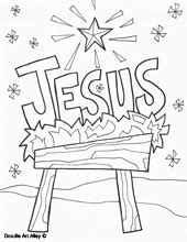 coloring pages jesus christmas