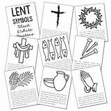 Lent Symbols Coloring Pages Easter Holy Week Posters Mini Book Preview sketch template