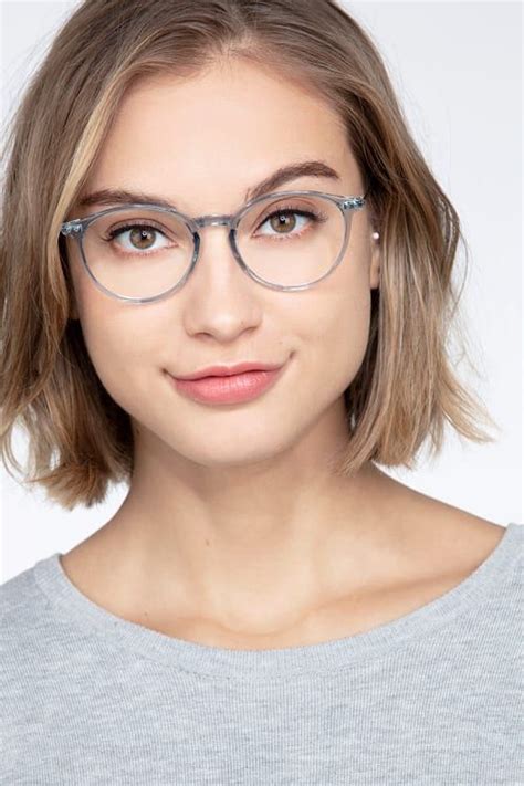 Amity Crystalline Clear Blue Eyeglasses Eyebuydirect In 2020