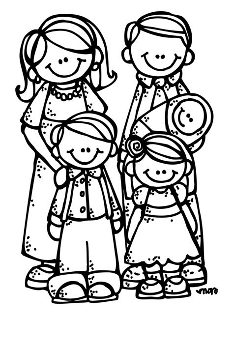 clipart colouring family pictures  cliparts pub