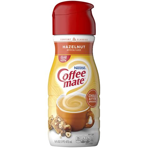 coffee mate hazelnut liquid coffee creamer  fl oz bottle