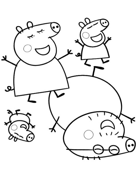 peppas family coloring pages topcoloringpagesnet