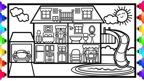 big house coloring pages ideas coloringfile