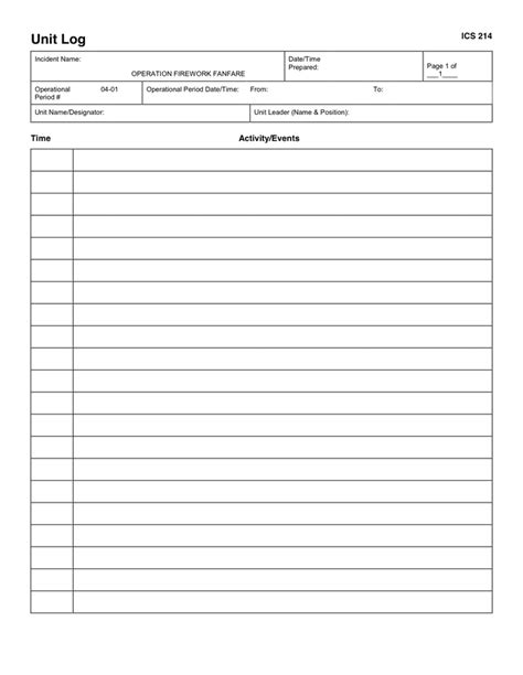 incident action plan  word   formats page