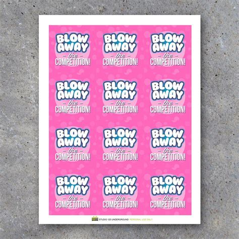 blow   competition tags printable instant  studio
