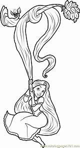 Rapunzel Tangled Swinging Coloringpages101 sketch template