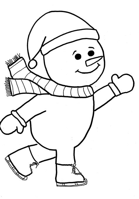 printable snowman coloring pages  kids