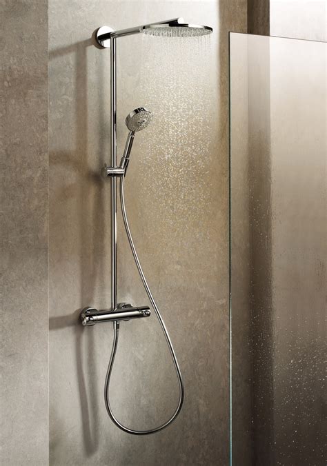 hansgrohe shower system in a bathroom setting the actual