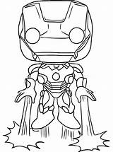 Funko Pop Coloring Pages Iron Man Marvel Kids Character Print Pops Spiderman Figures Popular Fun Catman sketch template