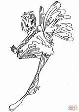Tecna Sirenix Winx Enchantix Flora Elfkena Ausmalbild Stampare Pokoloruj Drukuj sketch template