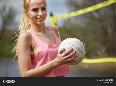 joyful sexy blond girl image and photo free trial bigstock