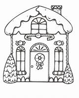 Gingerbread Coloring House Pages Christmas Printable Clipart Kids Dollhouse Print Houses Color Sheet Man Sheets Spalvinimui Bulletin Board Clip Getcolorings sketch template