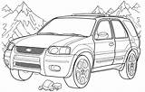 Ford Coloring Pages Ranger Print Color Explorer Template Pickup Truck sketch template