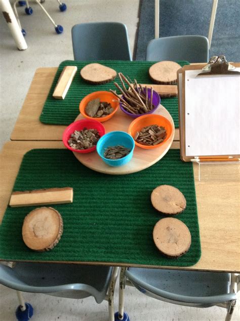 exploration table   loose parts   students
