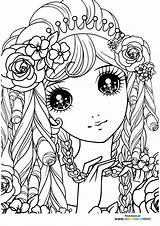 Flowers Girl5 sketch template