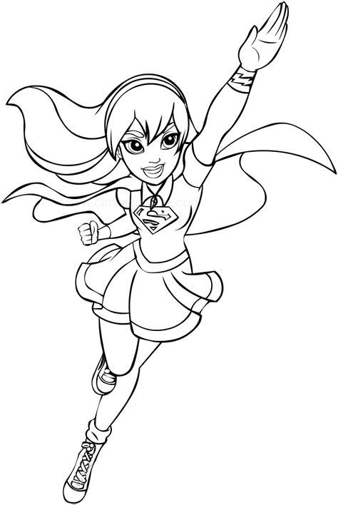 supergirl dc superhero girls coloring page superhero coloring pages