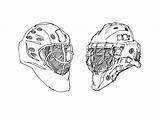 Goalie Helmet sketch template