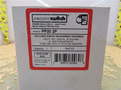 sensor switch pp p power pack chj   vdc sensors