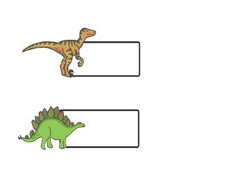 dinosaur theme labels  sensiblysecond teachers pay teachers
