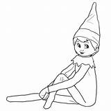 Elf Shelf Printable Girl Coloring Pages Drawing Reindeer Christmas Print Kids Color Colouring Draw Drawings Pet Getcolorings Paintingvalley Size Col sketch template