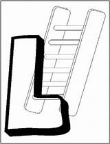 Alphabet Ladder Coloring Alphabets sketch template