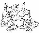 Coloring Pokemon Tyranitar Pages Mega Draw sketch template